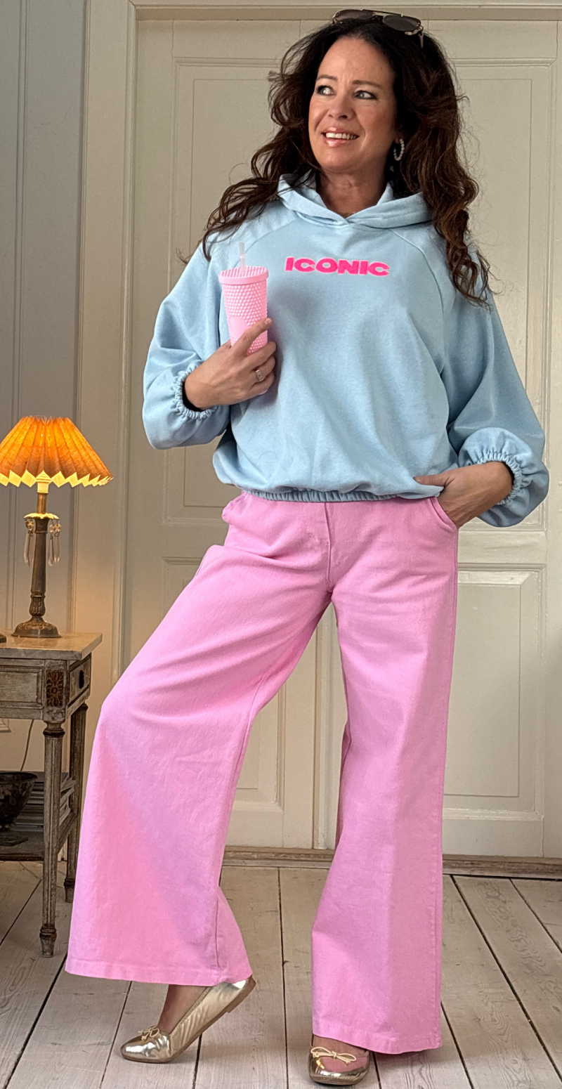 Nancy sweatshirt med hætte og iconic print sky LikeLondon