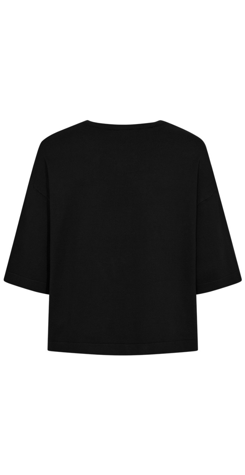 Conny pullover med 3/4 ærmer black Freequent