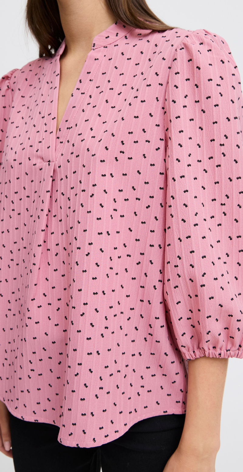 Ibow bluse med små sløjfer polignac mix B.young