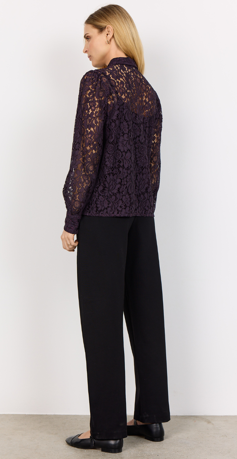 Nilla blonde skjorte lilla Soyaconcept