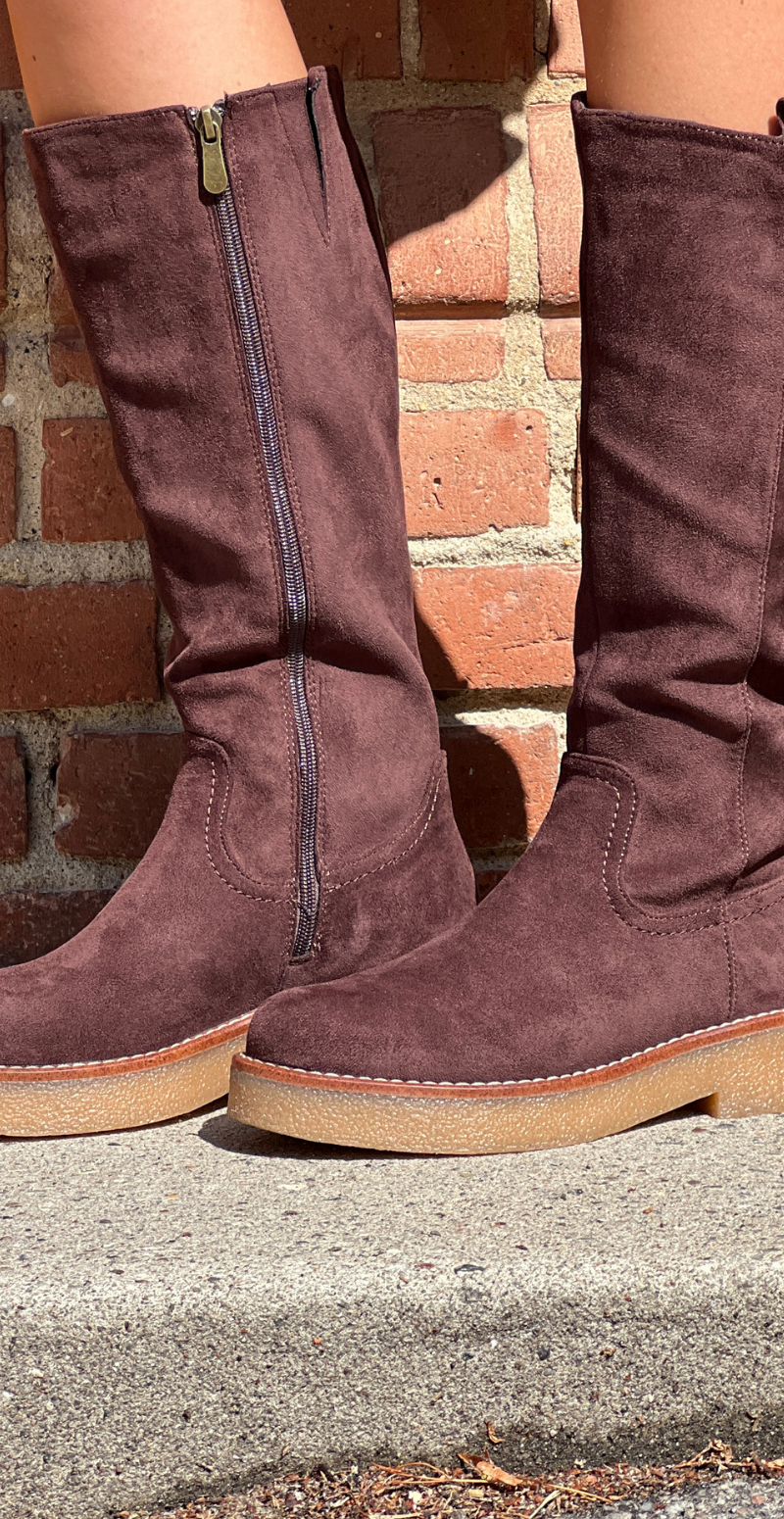 Cesena Uno lange støvler dark brown Duffy