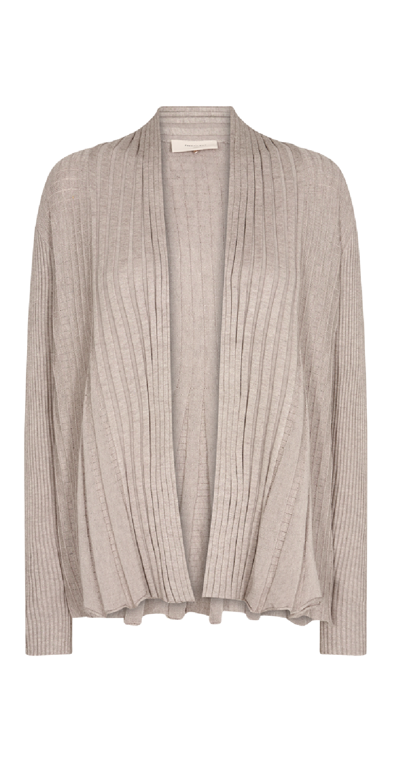 Kort claudisse cardigan sand forfra