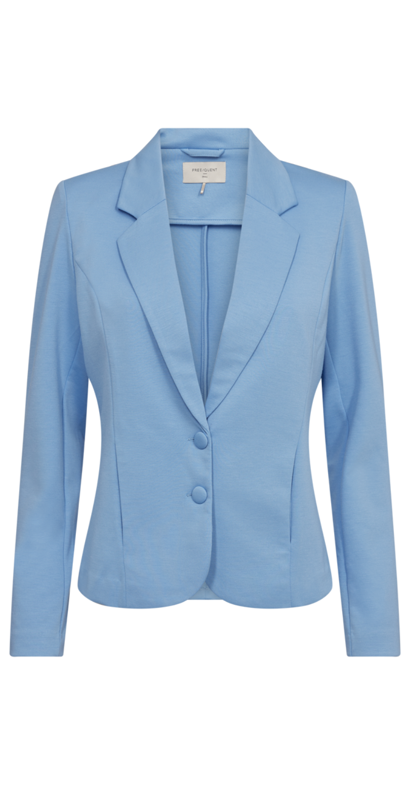 Kort figursyet blazer med knapper lysblå