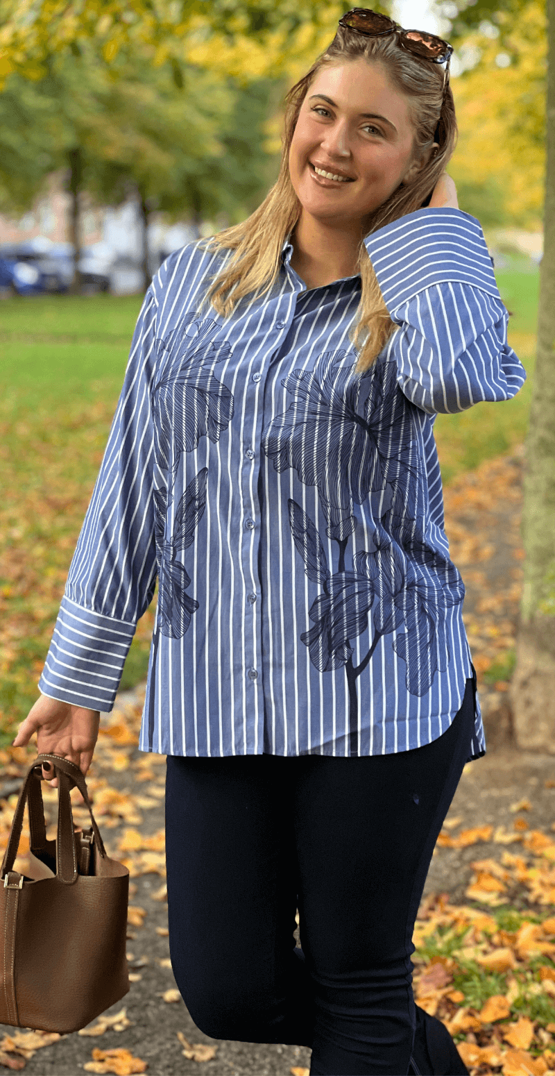 Firas skjorte blue quartz mix