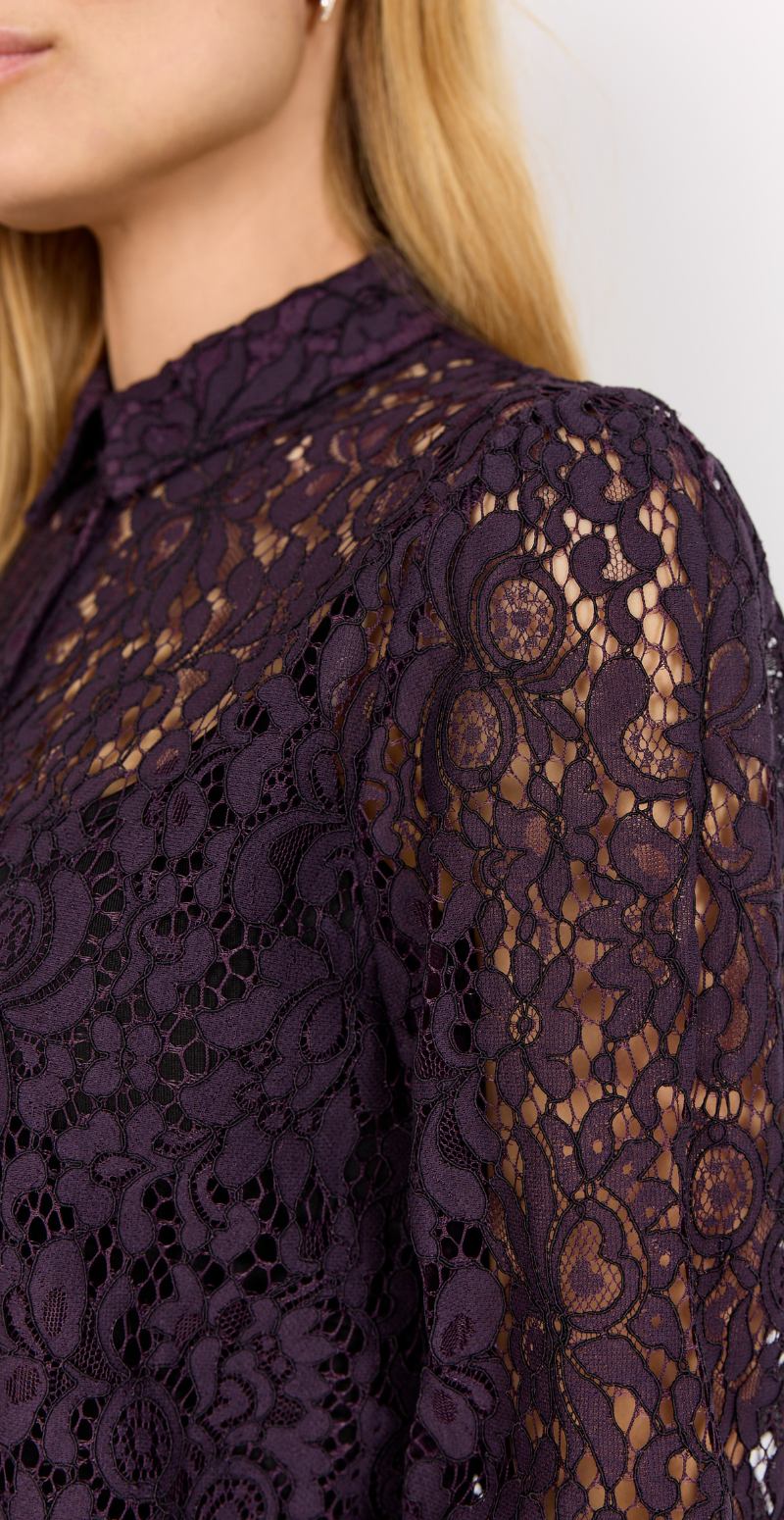 Nilla blonde skjorte lilla Soyaconcept