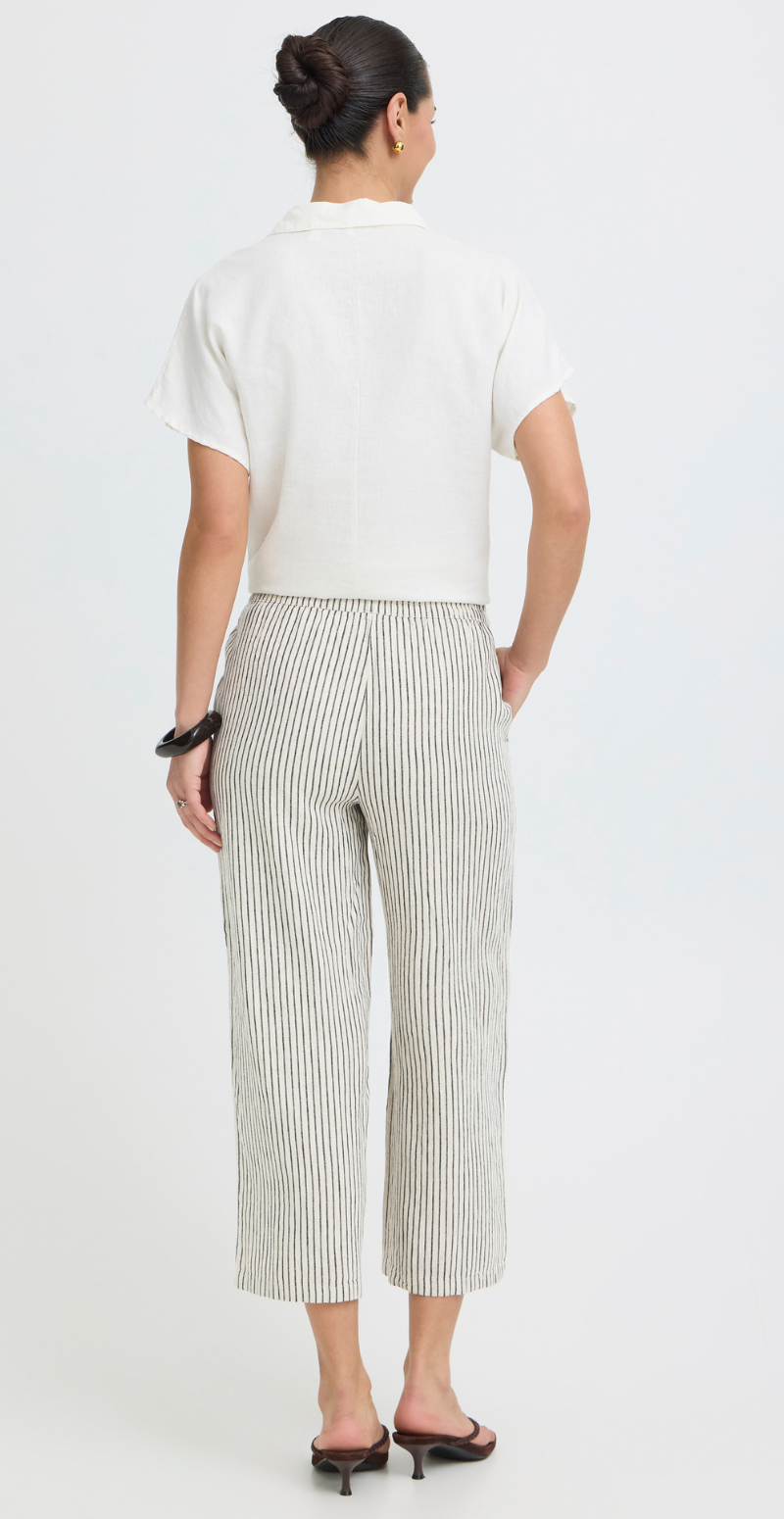 Falakka cropped hørbukser rainy day stripe B.young