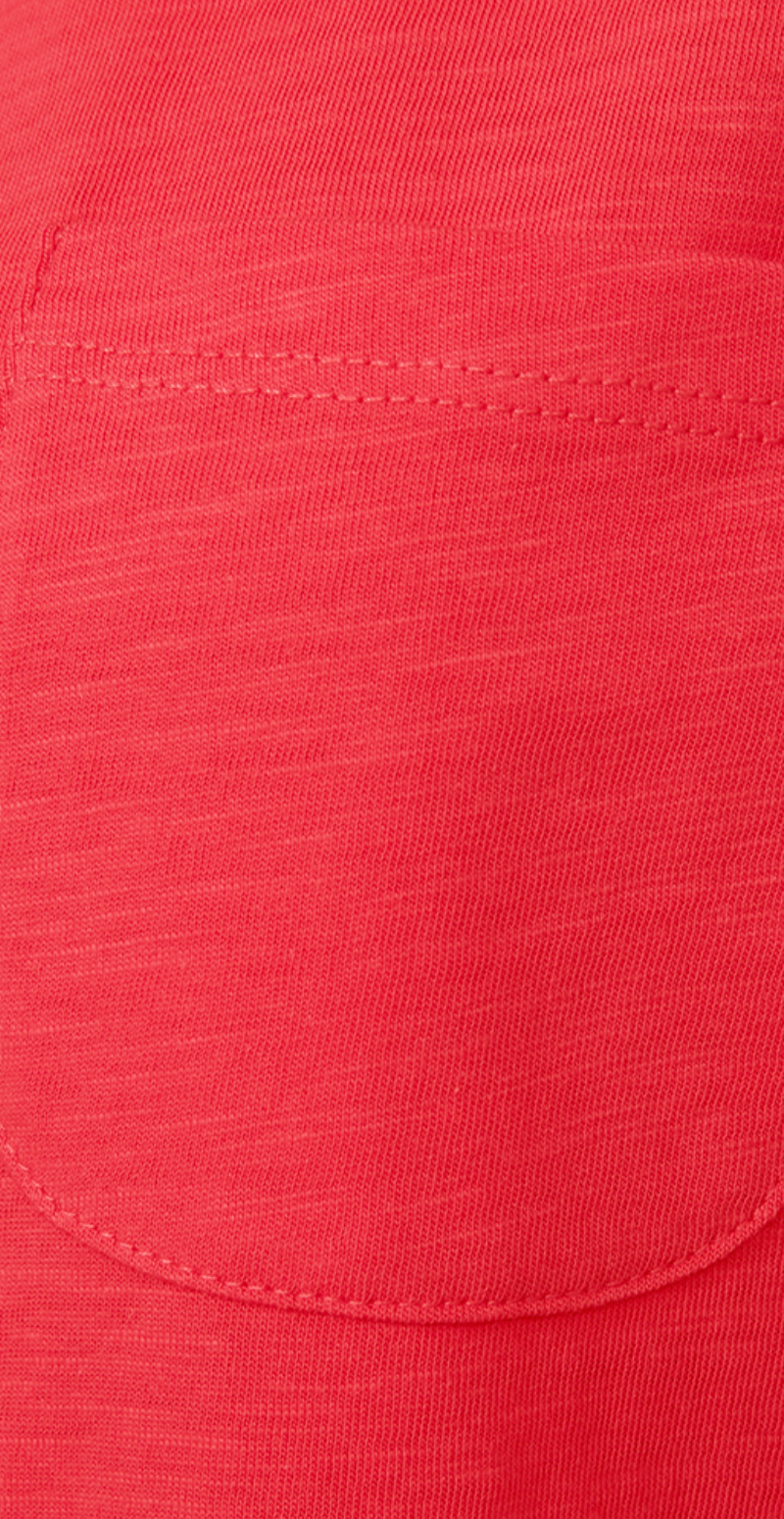 Viva T-shirt med v-hals og lomme bittersweet