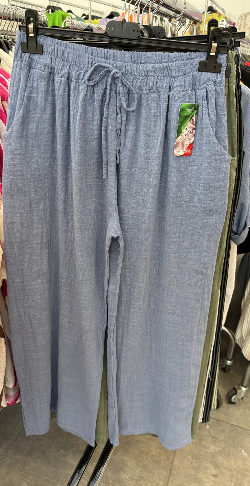 Elise ensfarvet buks denim LikeLondon