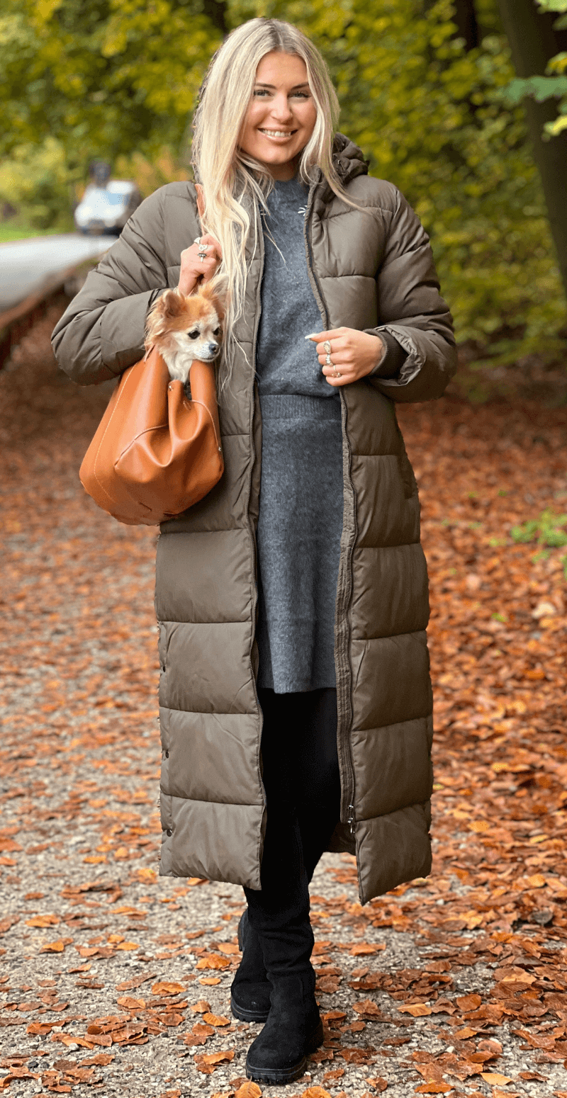 Liva frakke med hætte forest LikeLondon