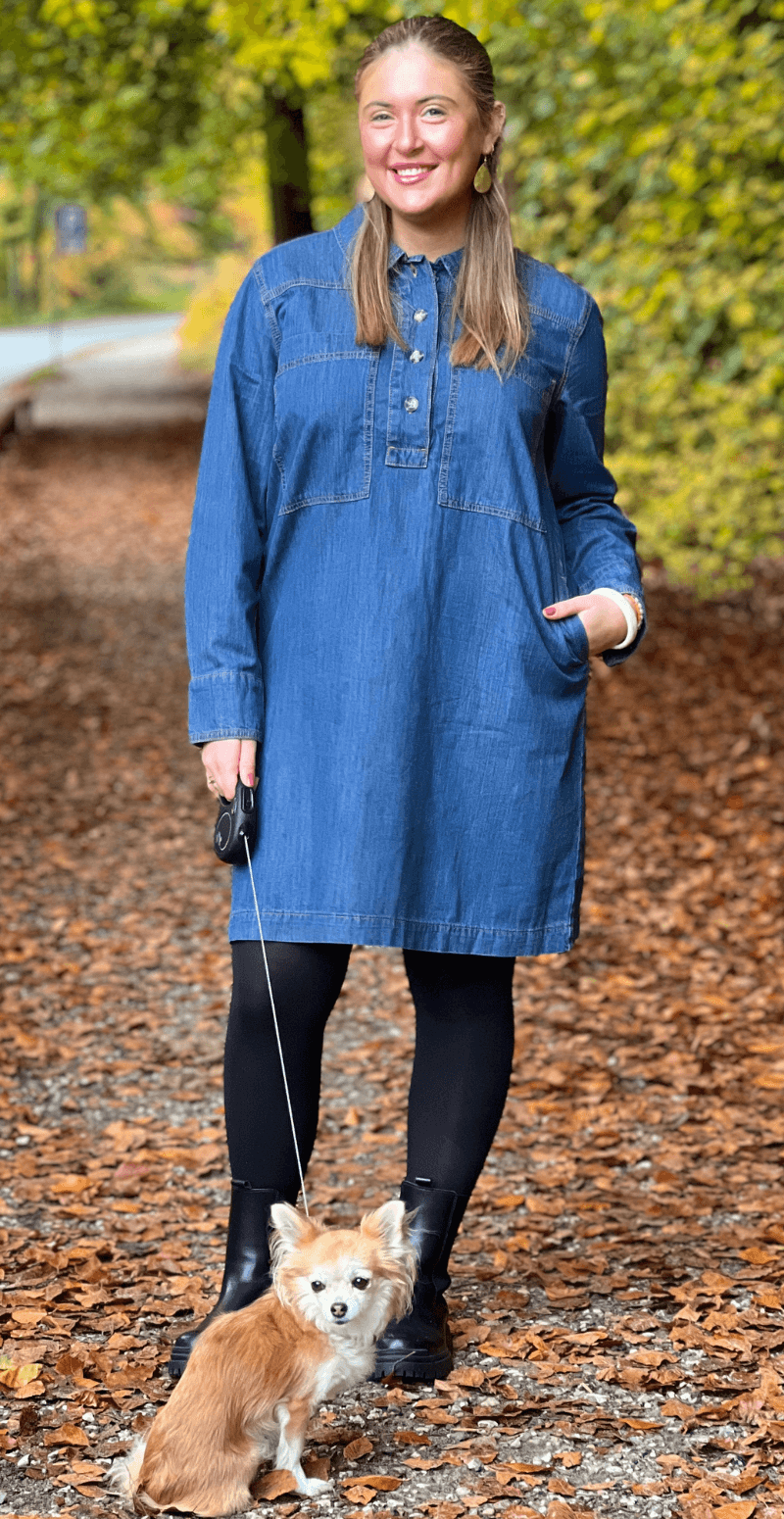 Zaman kjole medium blue denim