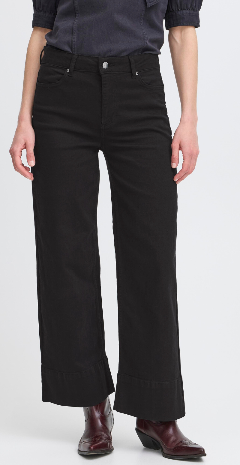 Lydia wide jeans black