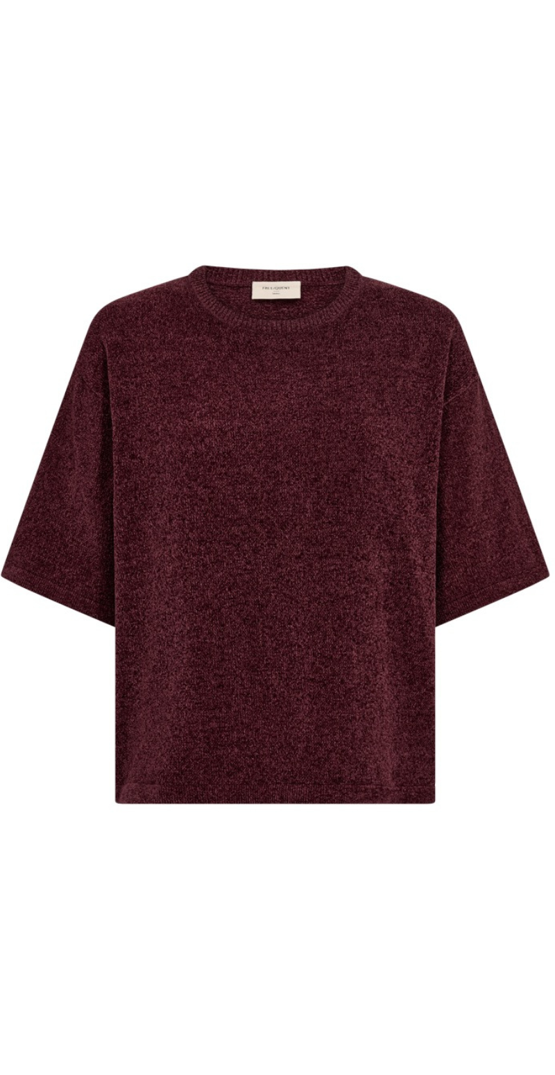 Tempo pullover i chenille med 3/4 ærmer port royale Freequent