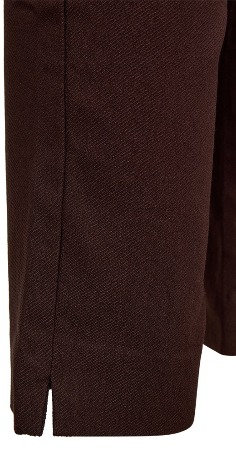 Solvej bukser i twill coffee bean Freequent