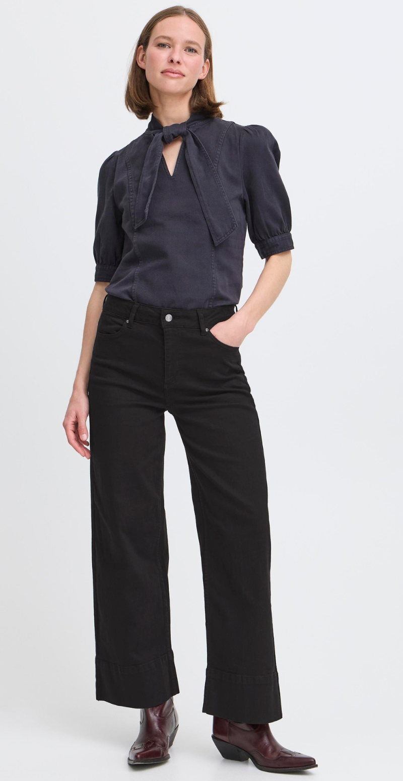Lydia wide jeans black