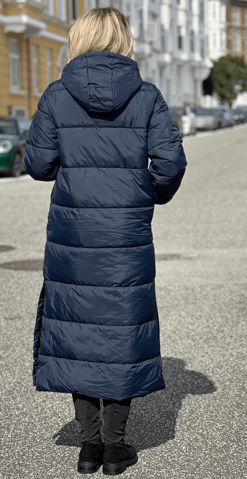 Liva frakke med hætte navy LikeLondon