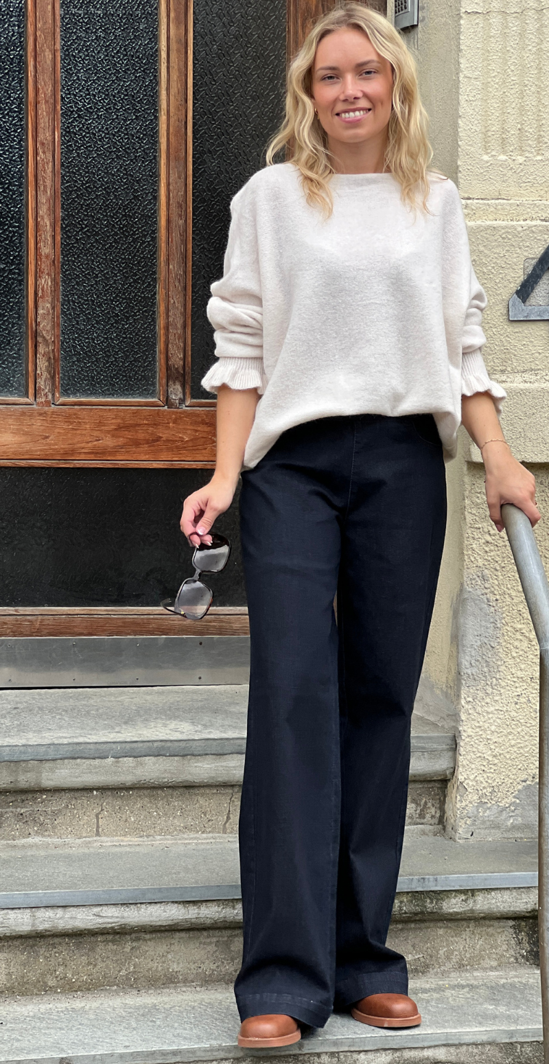 Shantal bukser med power stretch dark blue Freequent