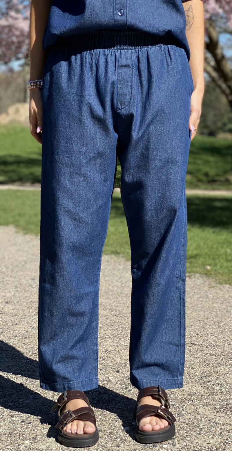 Esronda denimbukser med lommer dark blue denim Freequent