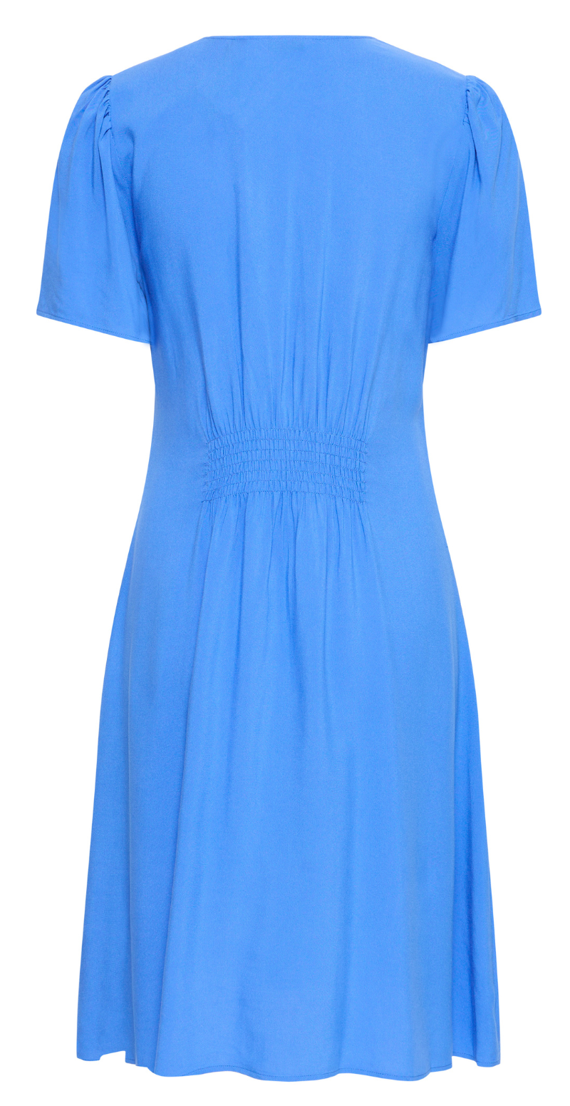 Joella kort kjole med v-hals nebulas blue B.young