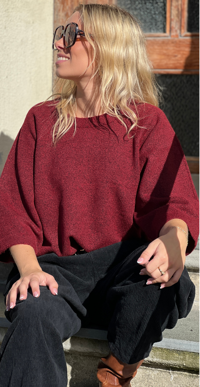 Orlean strik bluse bordeaux SoyaConcept