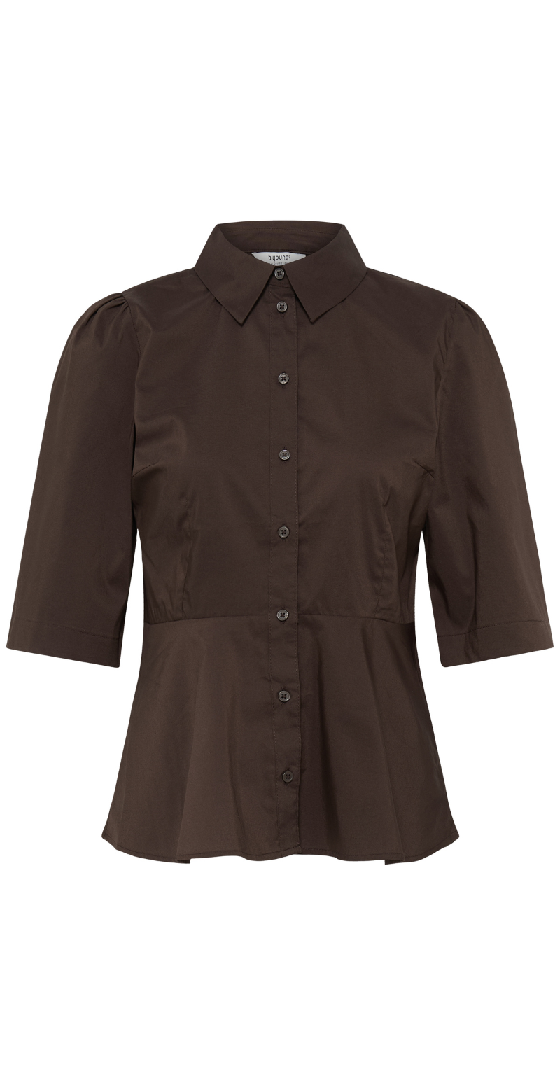 Issali bluse med peplum og 3/4 ærmer java B.young