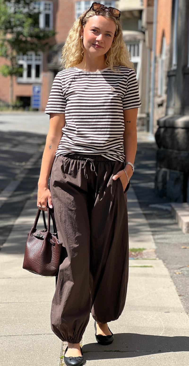 Mian bluse med striber moonbeam w. mole Freequent