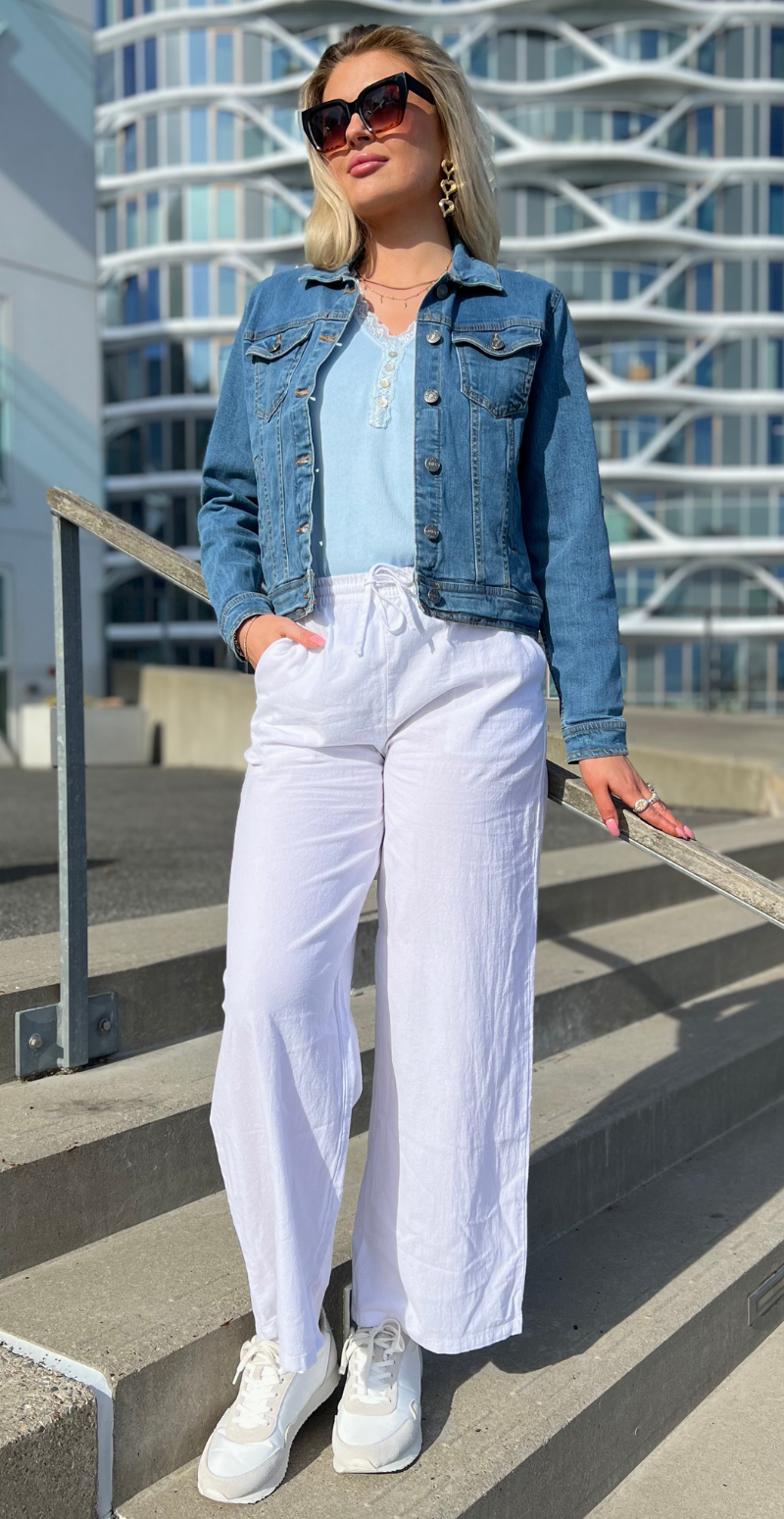 Denim jakke medium blå