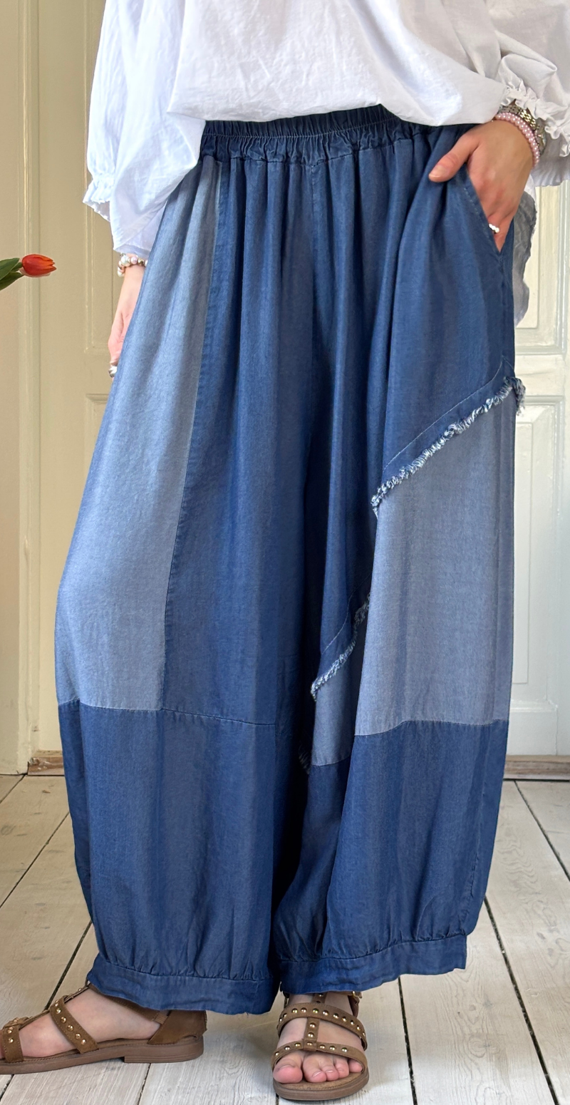 Tenna ballonbukser med frynsedetaljer dark jeans LikeLondon