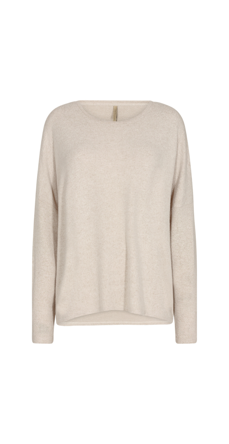 Biara bluse med lange ærmer beige Soyaconcept
