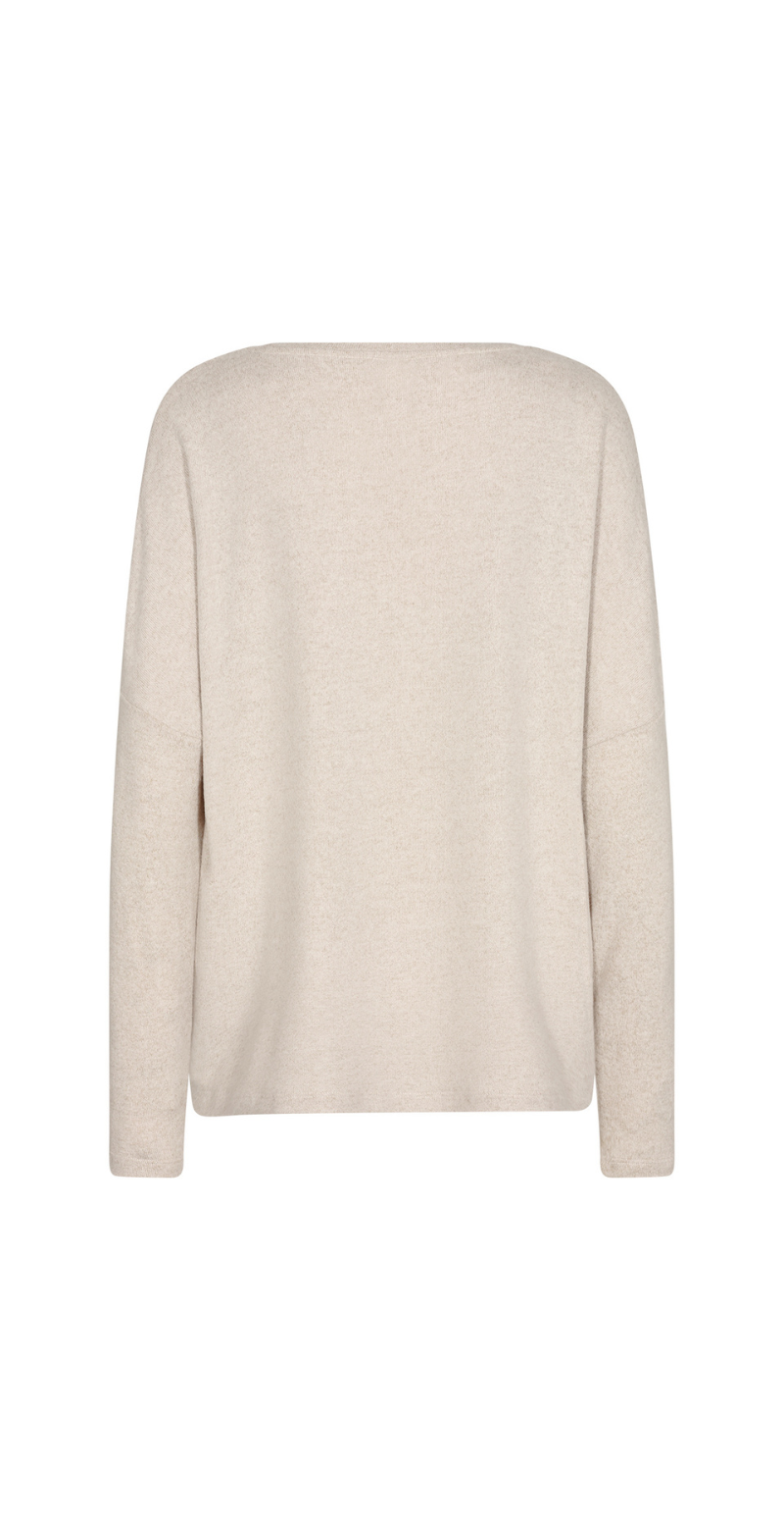 Biara bluse med lange ærmer beige Soyaconcept