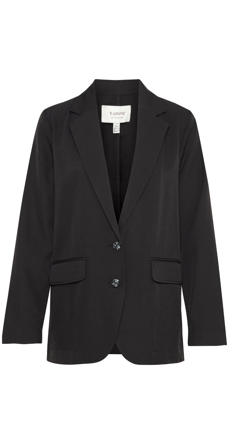 Midde blazer med knapper og lommer sort b.young