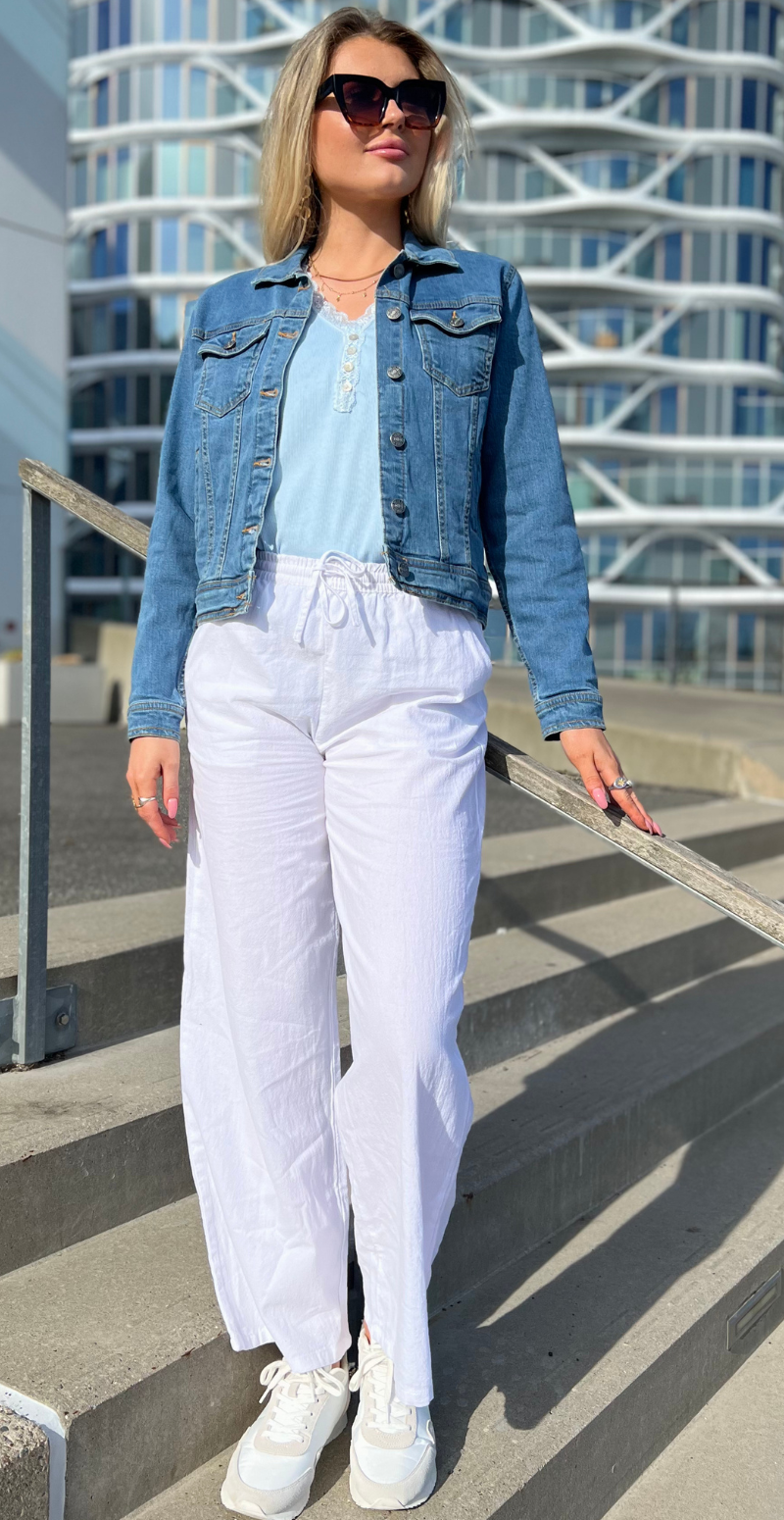 Denim jakke medium blå