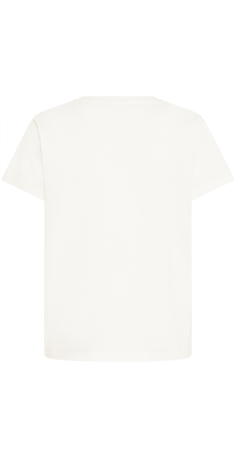 Seleste bluse med rund hals og tekst marshmallow B.young