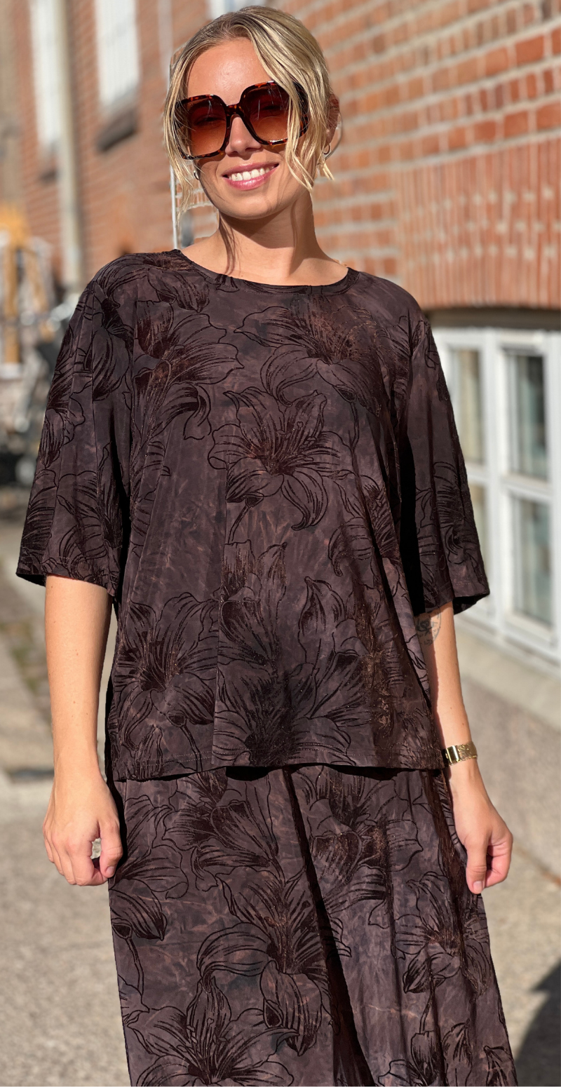 Grsessolana tee med velourprint mole Freequent