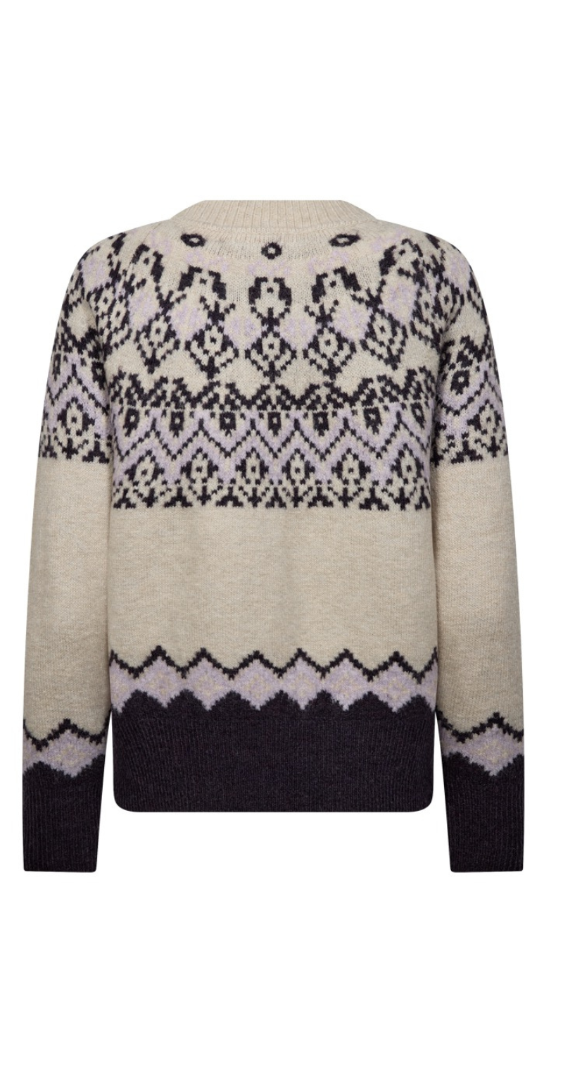 Merla pullover strik moonbeam w. nightshade Freequent