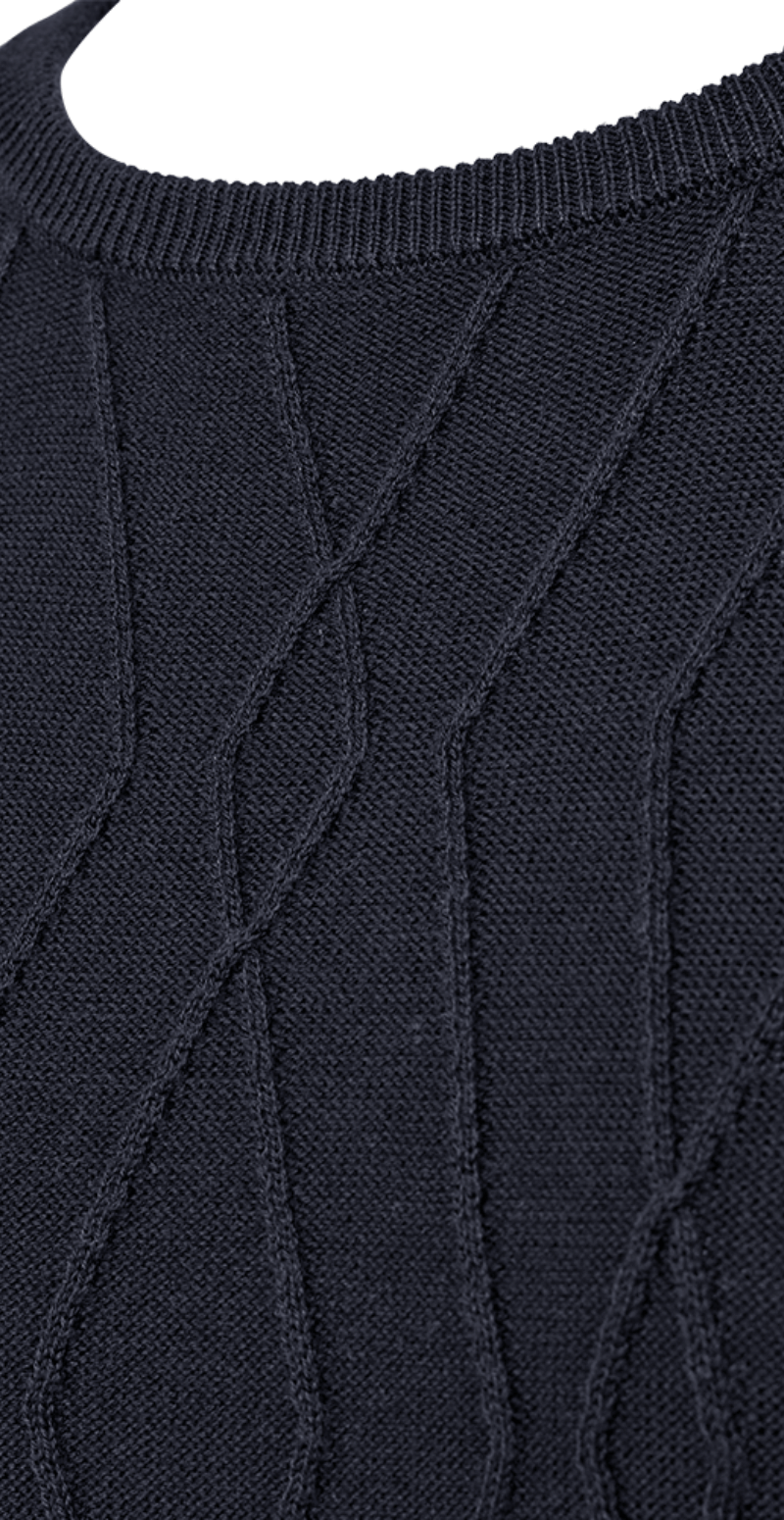 Cotty pullover med kabelmønster salute