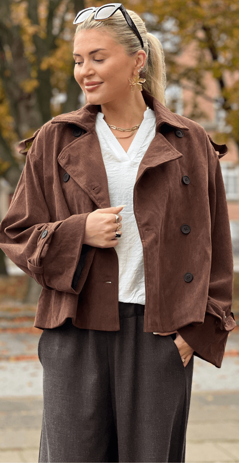 Marika fløjlsjakke brun LikeLondon