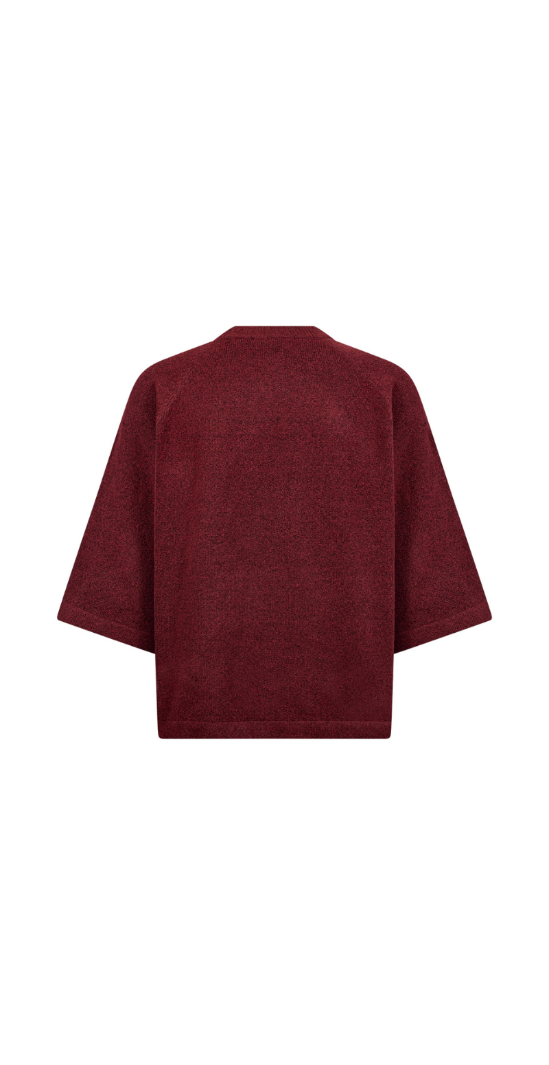 Orlean strik bluse bordeaux Soyaconcept