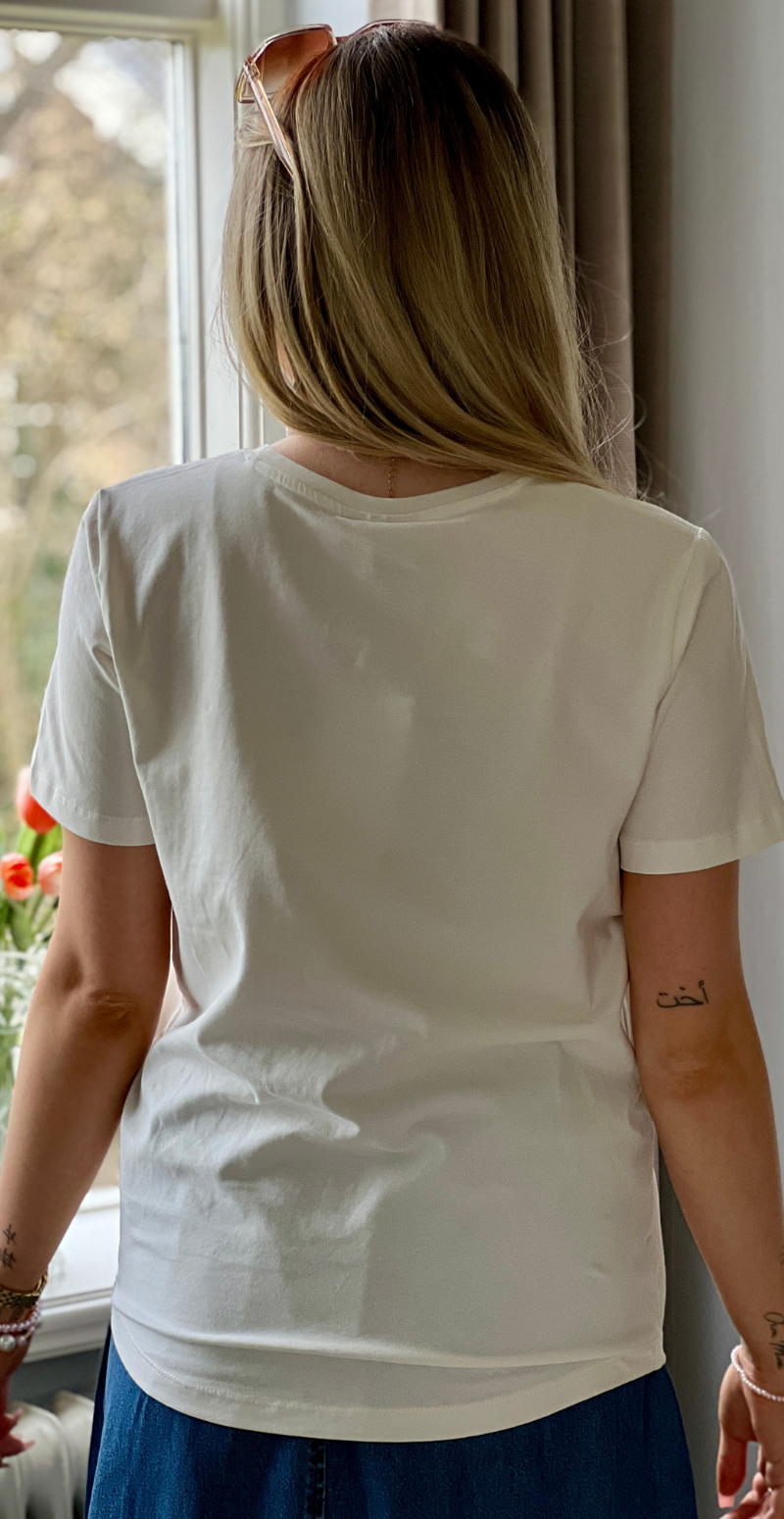 Fenjal t-shirt med kirsebær motiv star off-white Freequent