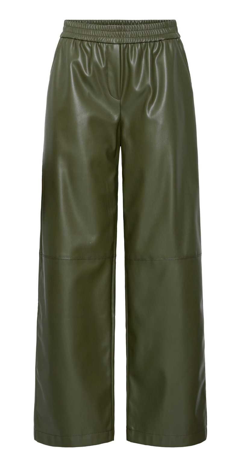 Daja jogger i imiteret læder grape leaf B.young