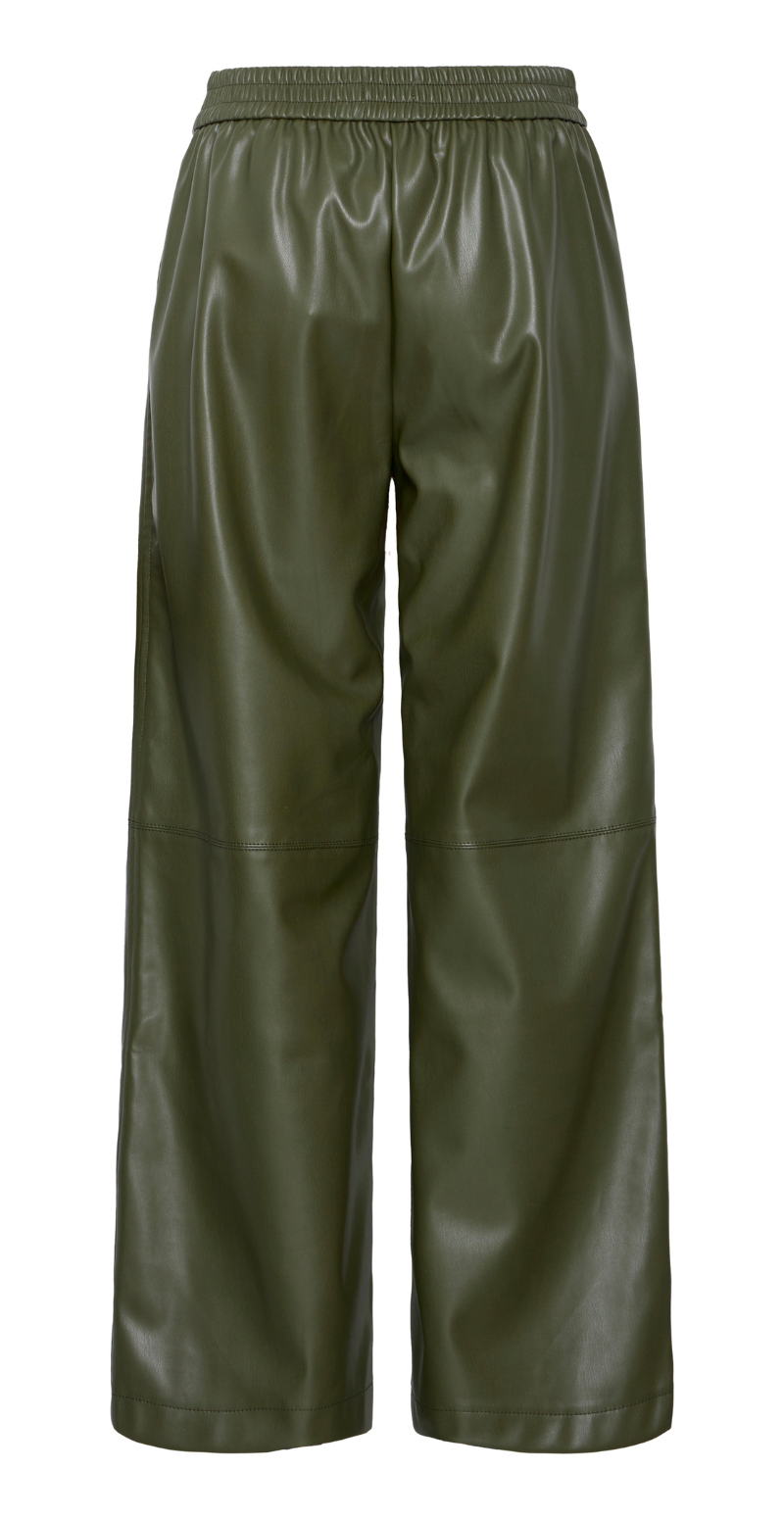 Daja jogger i imiteret læder grape leaf B.young