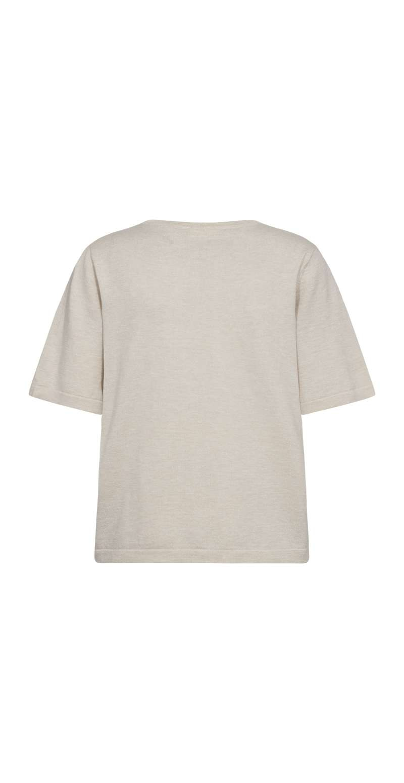 Rose pullover med korte ærmer og stræk moonbeam Freequent