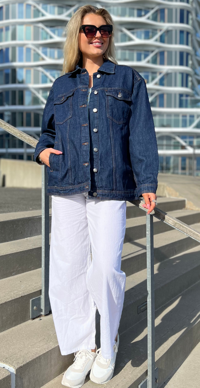 Kalo oversize denim jakke dark blue