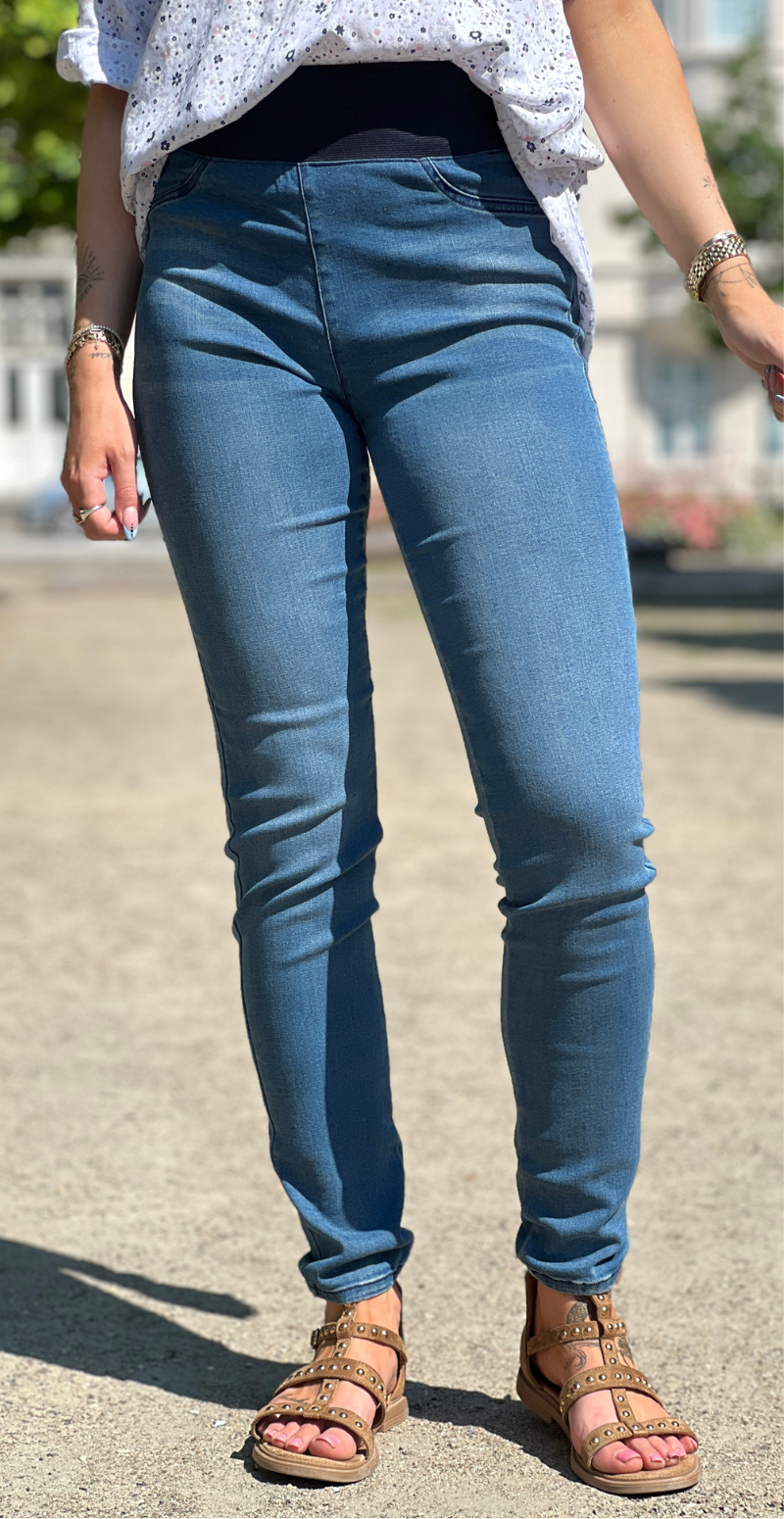 Denim shantal stretch buks medium blå