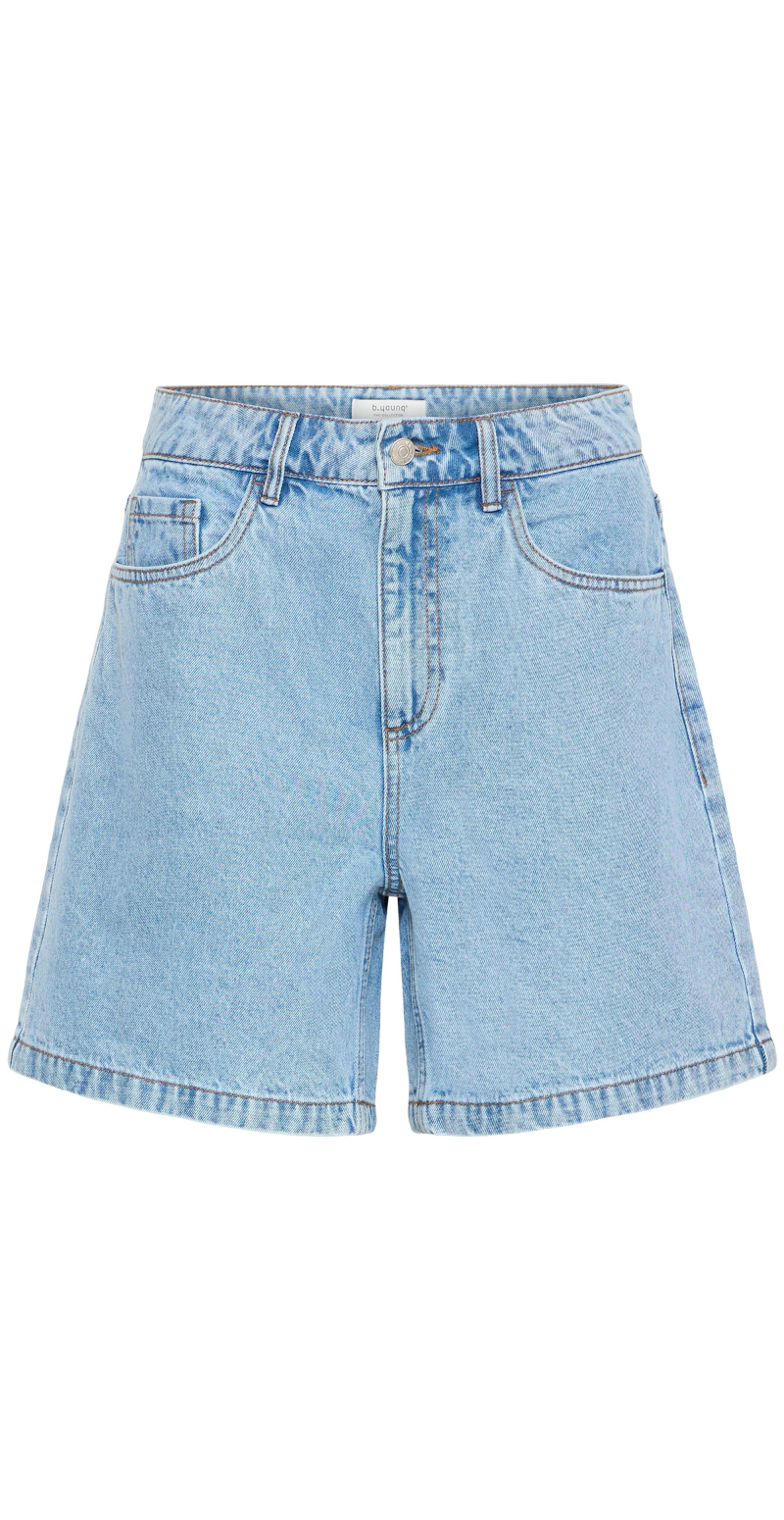 Kannia denimshorts med lommer light blue denim B.young