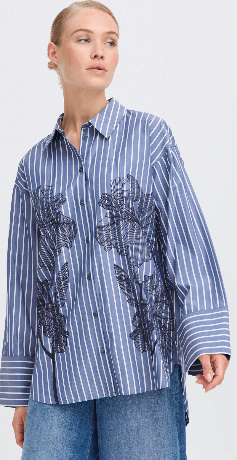 Firas skjorte blue quartz mix