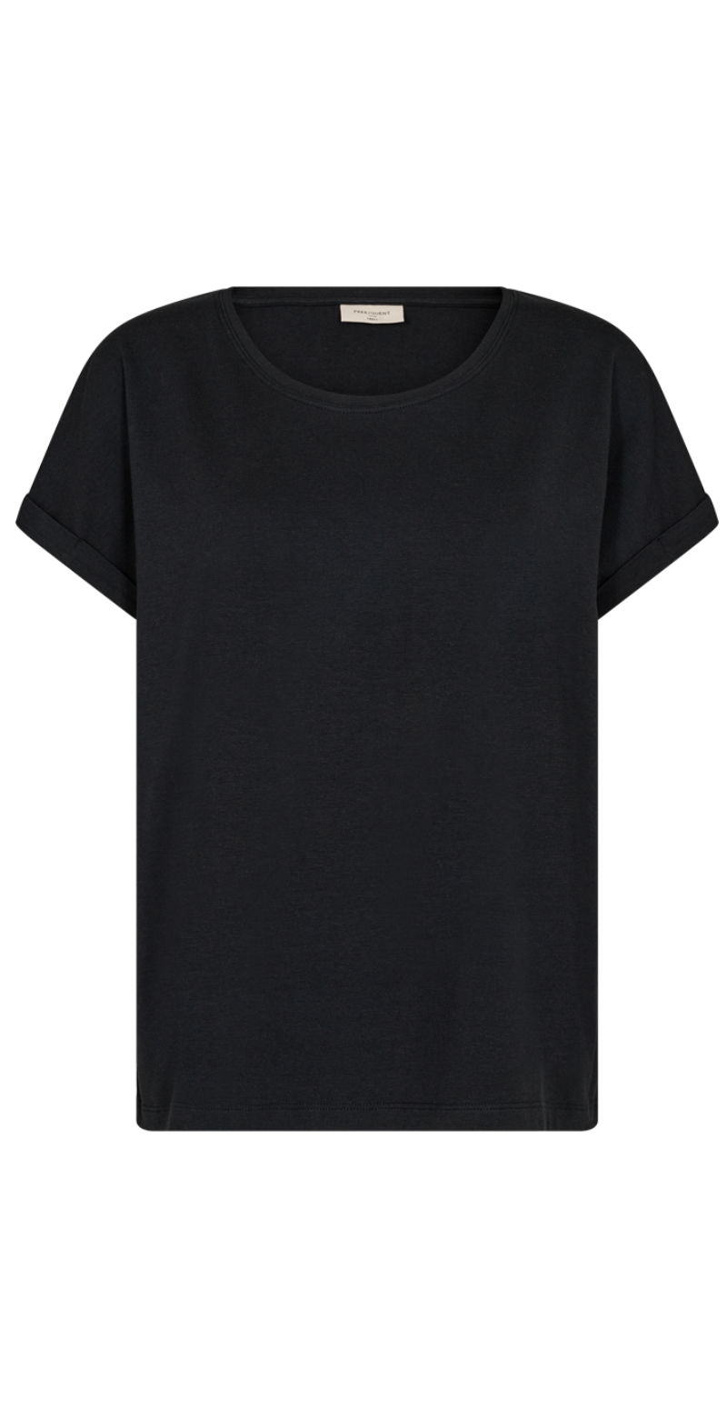 Joke bluse med opsmøg sort