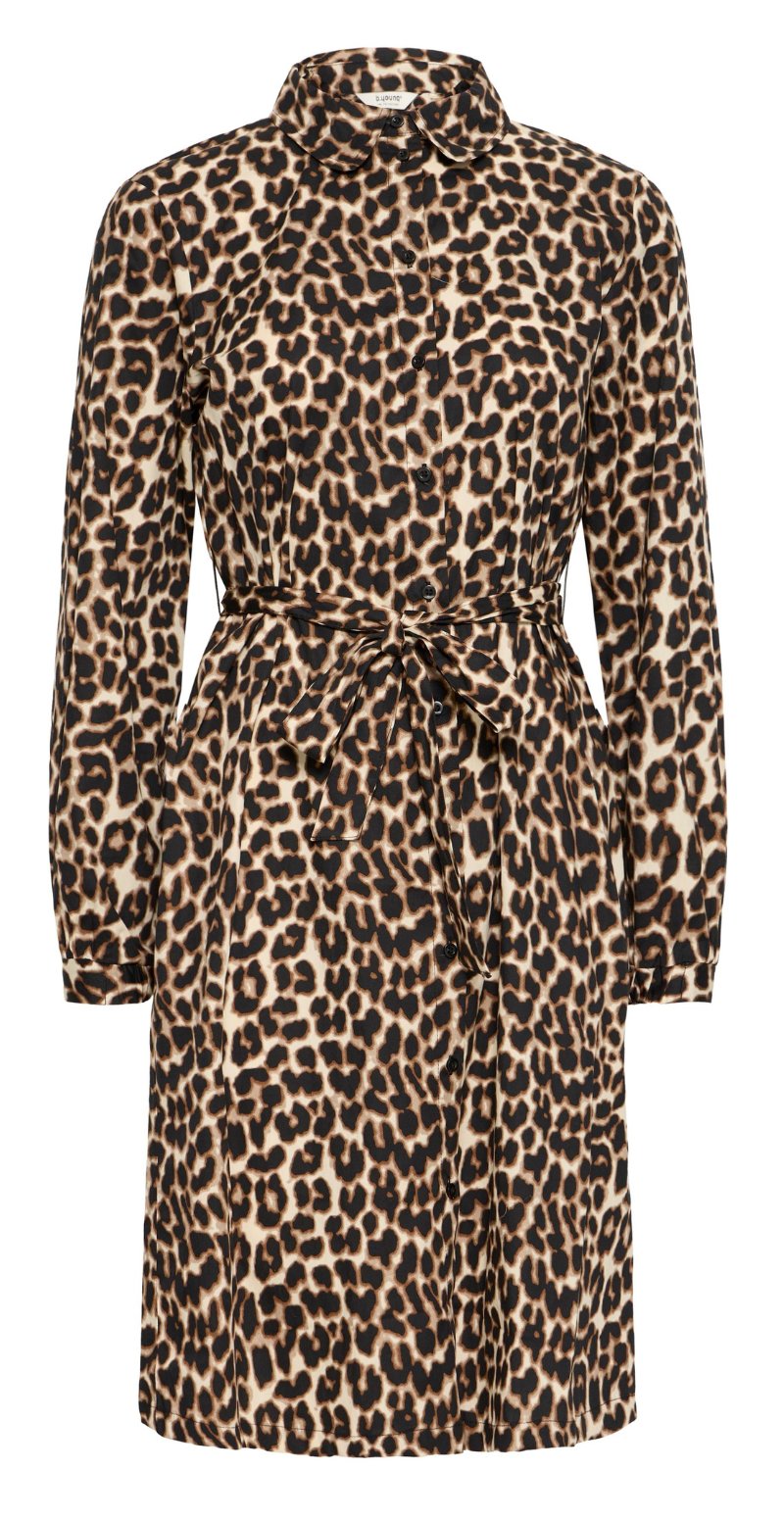 Henny kjole med bindebånd og leopardprint black mix B.young