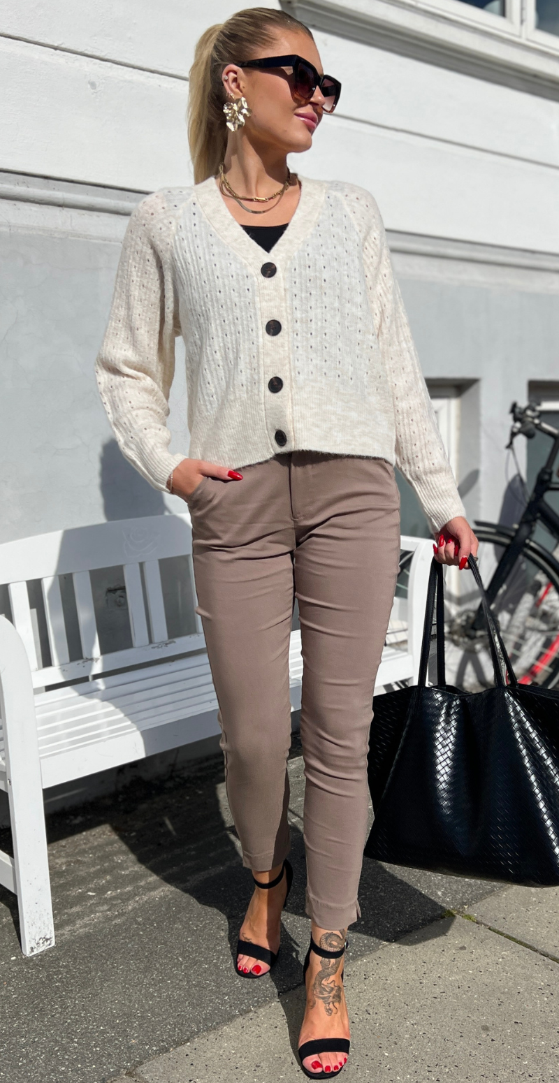 Monna cardigan birch melange