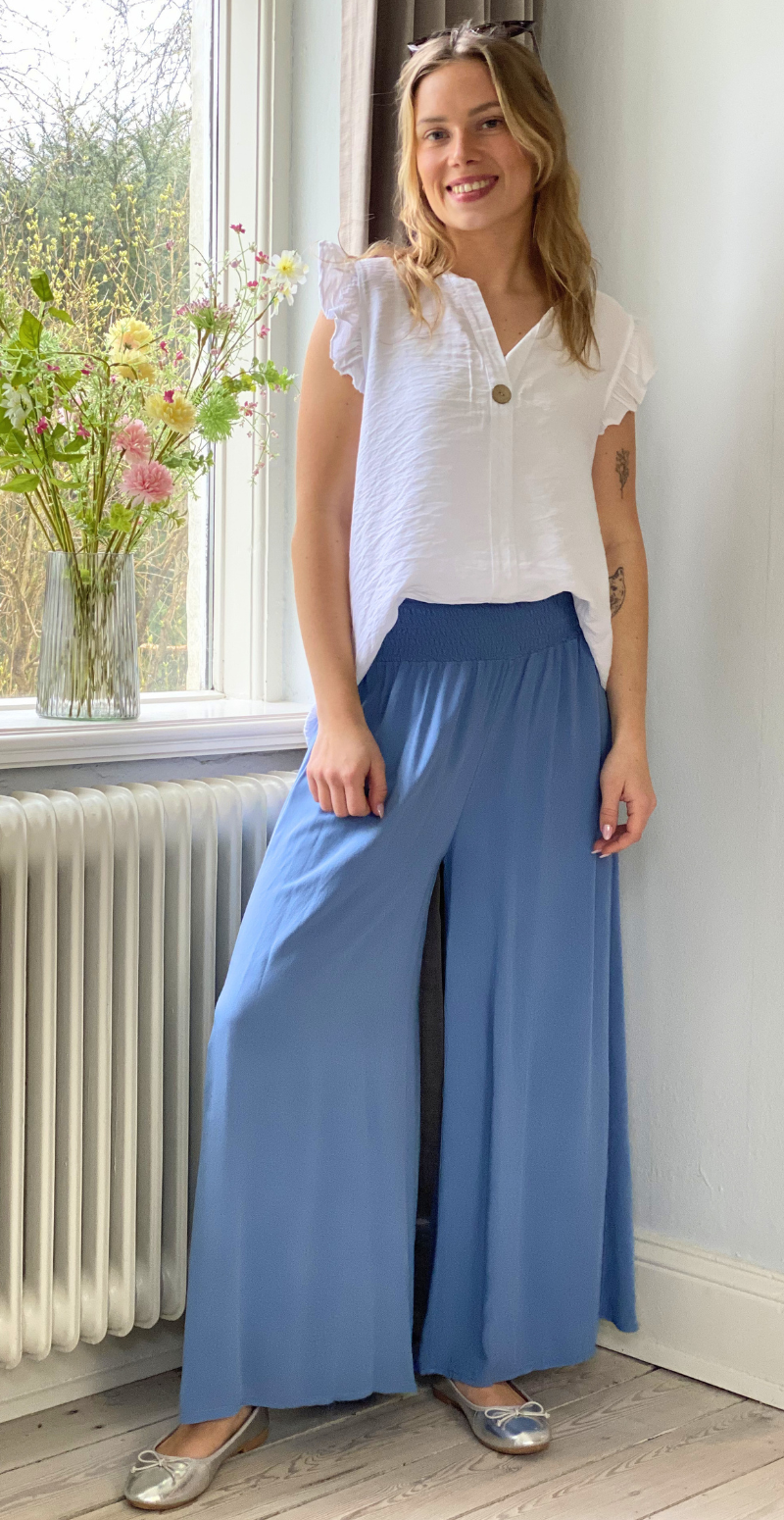 Peggy bukser med brede ben og smock jeans LikeLondon