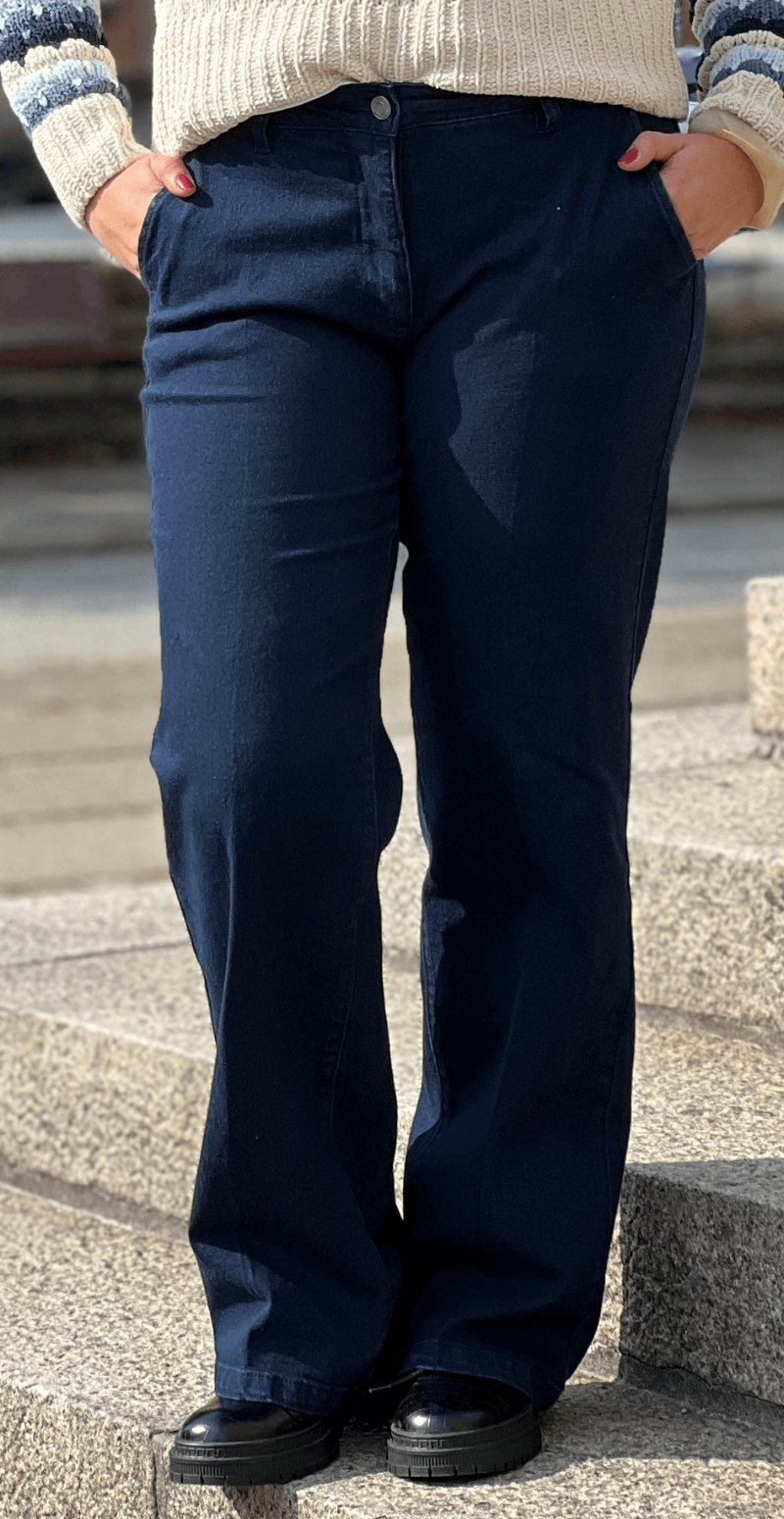 Isodoro denim bukser dark blue denim